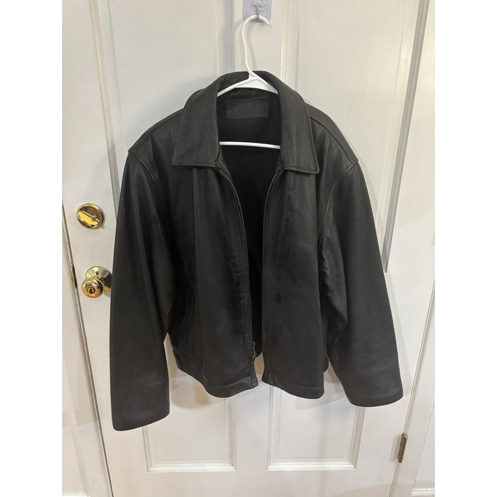Vintage Rare 1996 RJRT Camel Heavyweight Leather Bomber Jacket, Size Large